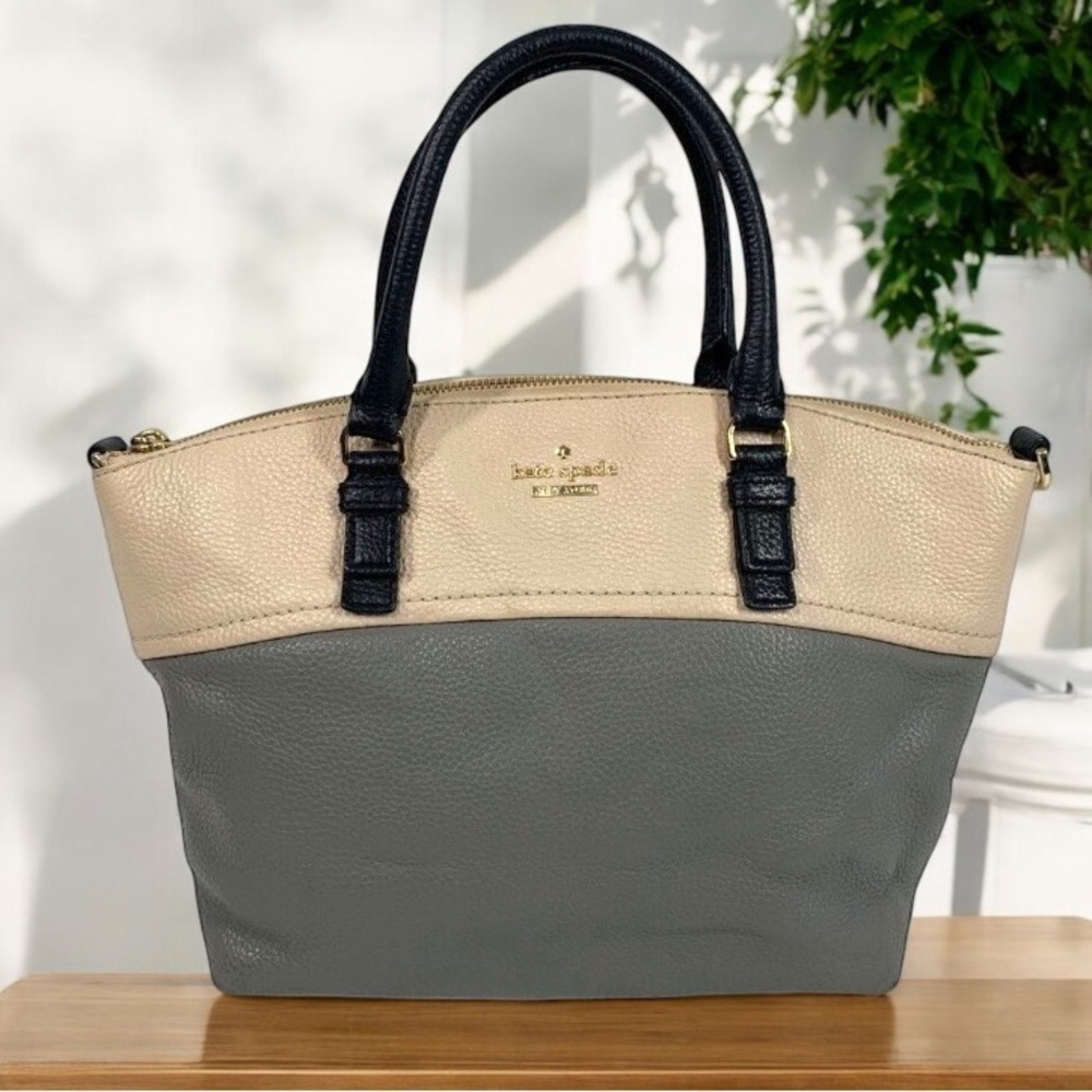 KATE SPADE New York Jackson Street Dixon Satchel bag PXRU7835 Grey/Cream